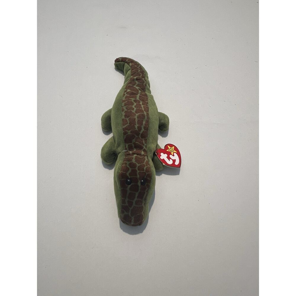 Vtg Ty Beanie Baby Ally The Alligator W/Tag Errors 1993/1994 PVC Tush & Ear Tags